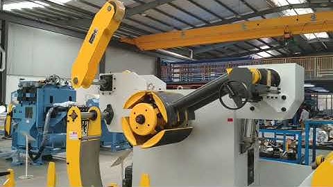 Testing GLK3-400F Decoiler Straightener Feeder 3 in 1 or Compact Coil Feeding Line