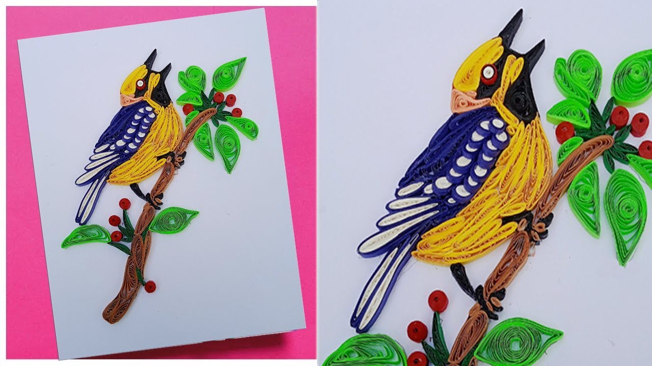 Paper quilling animal art, cat. | Greeting Card