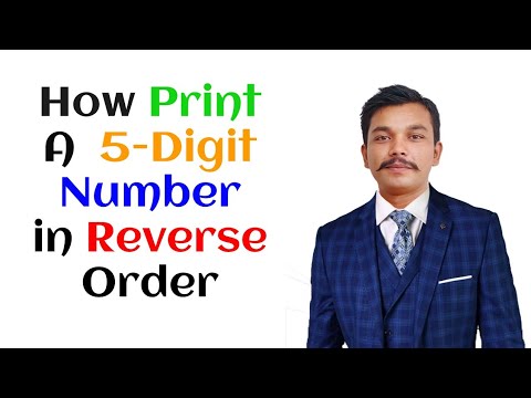 How To Print A 5-Digit Number in Reverse Order jn C++  (Hindi/Urdu)