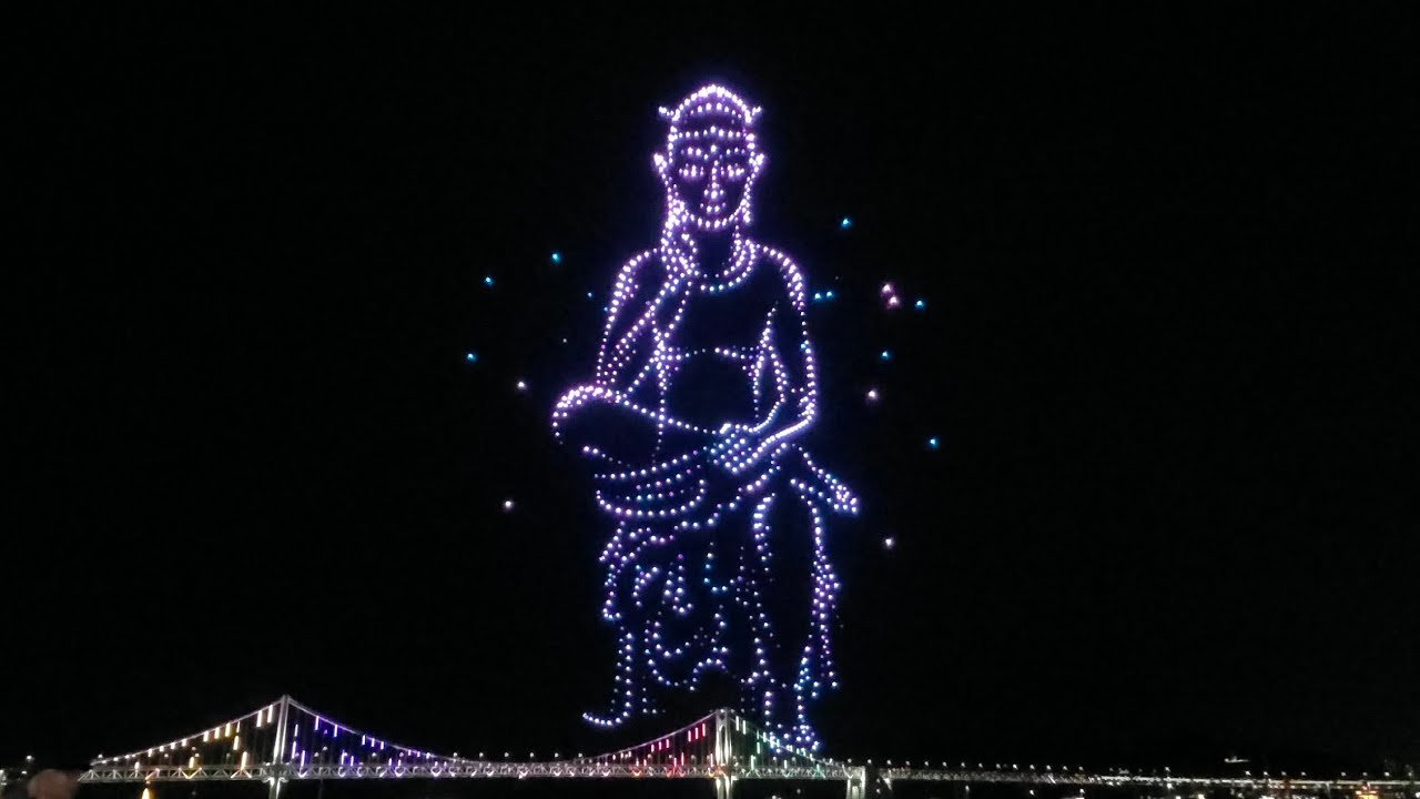 🪷 Cultural Heritage Night ✨ Gwangalli Drone Light Show Busan