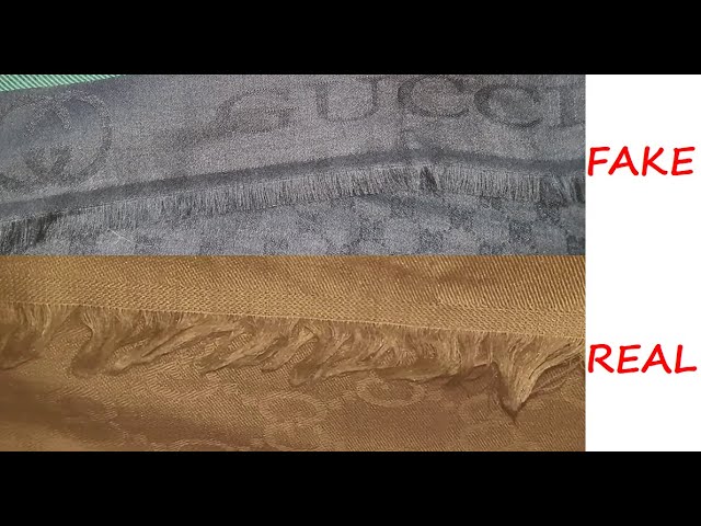 Gucci scarf real versus fake review. How to spot counterfeit Gucci