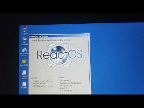 ReactOS running on a 2017 Kaby Lake based notebook