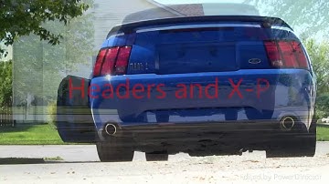 2003 Mustang Mach 1 Exhaust - ARH Long Tube Headers and off road X Pipe w Stock Mufflers