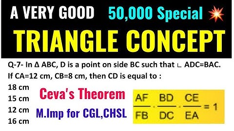 An Important Concept of Triangle | Ceva
