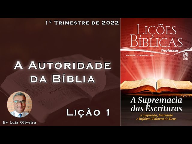 Portal EBD - Lição 1 - Inspiração divina e autoridade da Bíblia IV