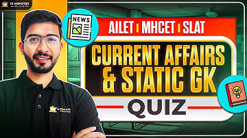 AILET & SLAT 2026 Static GK  + Current Affairs | Top 200 Most Important MCQs
