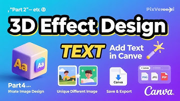 How to create 3D effect design in canva #canva #3danimation #3ddesign