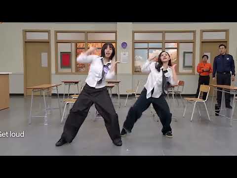 kiss of life julie and natty dancing to sticky and get loud on knowing brothers