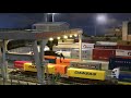 Terminal conteneur en miniature rseau z avec des trains miniatures de marklin