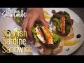 Easy effortless gourmet spanish sardines sandwich with mega creations