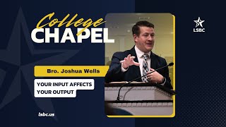 Joshua Wells: Your Input Affects Your Output