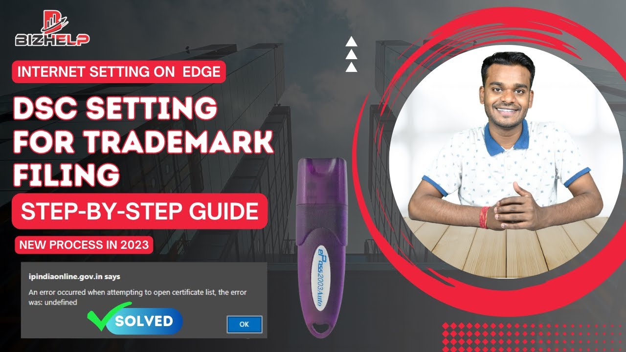 How Add DSC For Trademark Registration DSC & Setting For