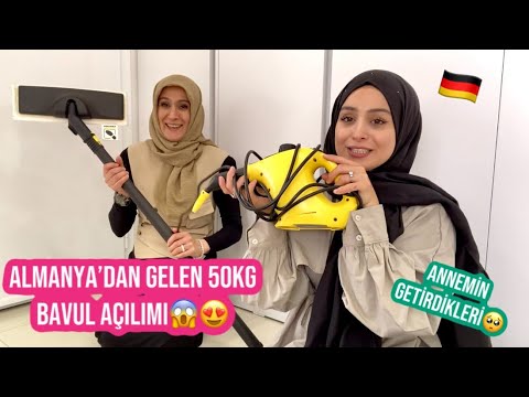 ANNEMİN ALMANYA’DAN GETİRDİKLERİ 😍, 50KG BAVUL AÇILIMI 😱, ALMAN ABUR CUBURLARI