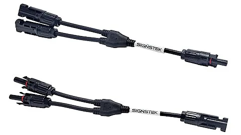 Signstek Y Branch Parallel Solar Panel Cable Connectors Connector Adapter M/FF and F/MM - Overview
