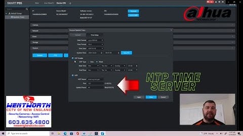 Connecting a Dahua NVR to a NTP Time Server