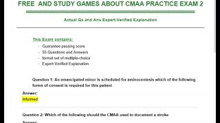 FREE CMAA PRACTICE EXAM 2 STUDY GAMES 2026 🎮📚 | Ace Your Medical Admin Test Fast! ⚡📝
