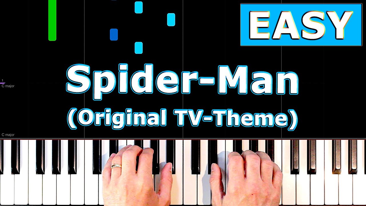 HOW TO PLAY - Spiderman Theme Song (Original 1960's) (Piano Tutorial  Lesson) 