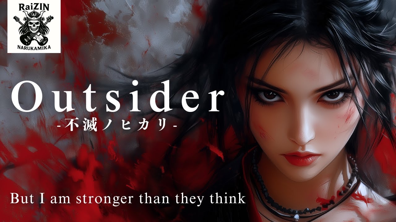 Outsider -不滅ノヒカリ-｜鳴神華｜疾走感溢れるデジタルサウンドと重厚なメタルが融合した反逆のアンセム｜エモーショナルな英語ボーカル
