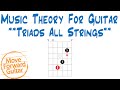 Music theory for guitar  triads shapes on all string sets