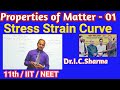 Stress Strain Graph || Importance of Stress Strain Curve|| Properties of Matter|| Physics by IC Sir