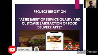 Research project on Food delivery service quality and customer satisfaction