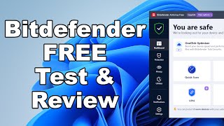 Bitdefender FREE Antivirus Test &amp; Review 2023 - Antivirus Security Review - Security Test