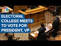 Electoral College meets across the country to vote for president and vice president