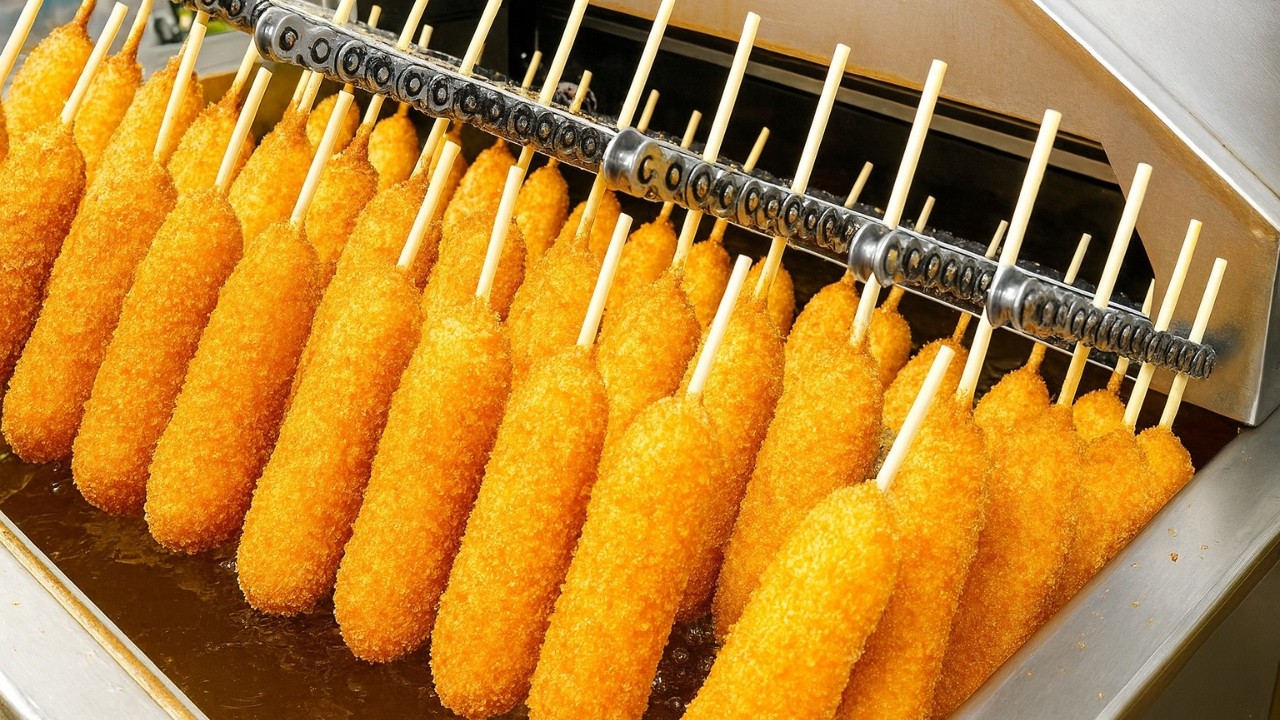 How CORNDOGS Are Made | Inside The Factory | Full Factory Process - YouTube