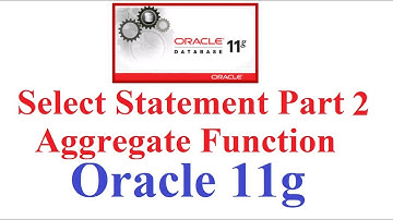 SQL in Oracle 11g Tutorial #11: Aggregate Function(MAX,MIN,SUM,AVG,STDDEV,VARIANCE) in SQL