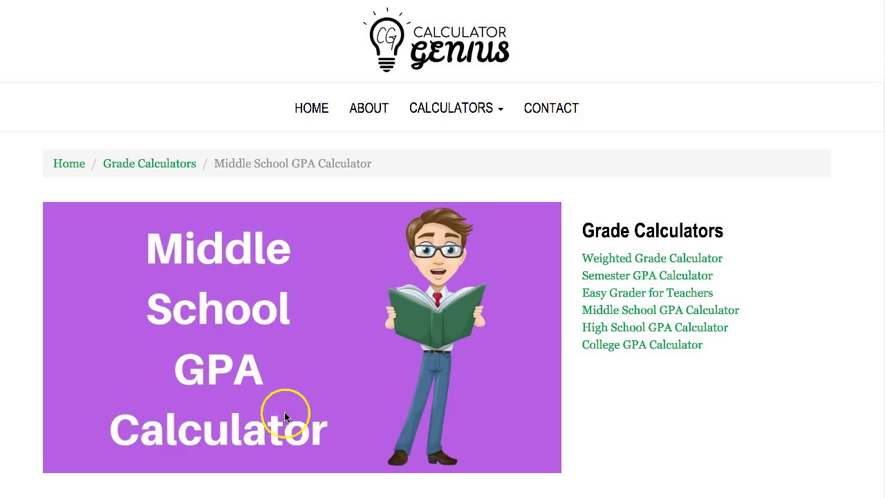 Middle School Gpa Chart