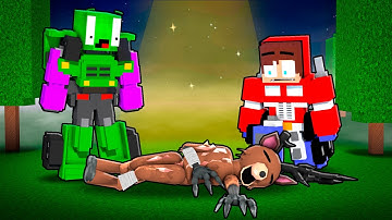MAIZEN in 99 NIGHTS in THE FOREST : JJ and MIKEY TRANSFORMERS vs DEER - Minecraft Animation