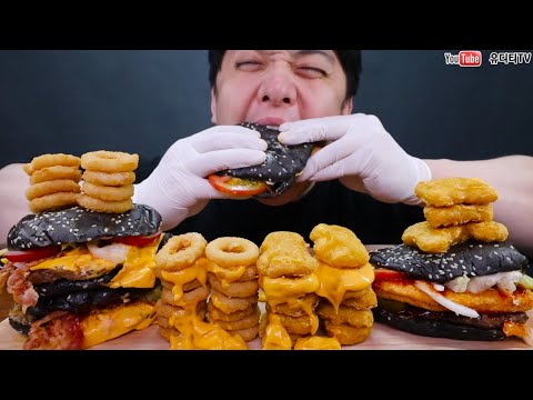 ASMR BURGERKING HALLOWEEN CHEESE <strong>BURGER</strong> &amp;<strong>amp</strong>; ONION RING 할로윈 기네스할로윈버거 &amp;<strong>amp</strong>; 콰트로치즈버거 &amp;<strong>amp</strong>; 어니언링 &amp;<strong>amp</strong>;