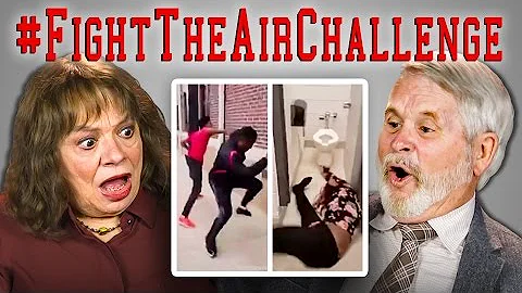 ELDERS REACT TO FIGHT THE AIR CHALLENGE COMPILATION