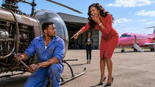 Single Dad's Old Chopper Mocked by CEO — Unaware He Owned the Entire Airfield She Just Landed On