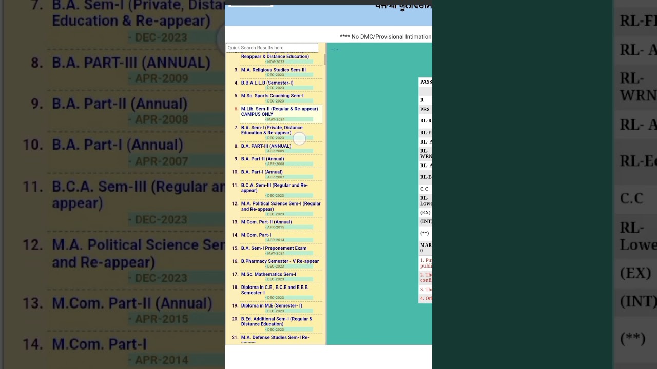 # PUNJABI UNIVERSITY PATIALA # BA SEM -5 RESULT OUT ( regular, reappear, distance education)