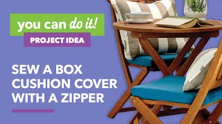 Sew a Box Cushion Cover with a Zipper