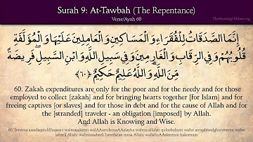 Quran: 9. Surat At-Tawbah (The Repentance): Arabic and English translation HD