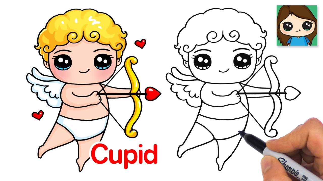 simple cupid drawing