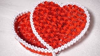 Quilling Gift Box Ideas| DIY Heart for Valentine | HandiWorks #53