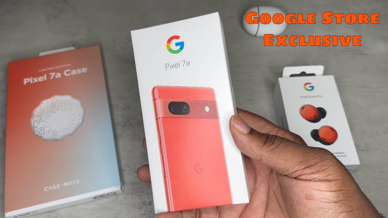 Coral Google Pixel 7a + Pixel Buds Pro Unboxing | Google Exclusive