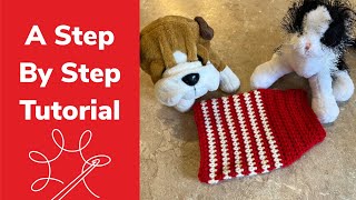 Striped Xsmall Pet Sweater Crochet Tutorial
