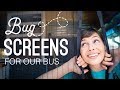 Easy DIY Window Screens for our Bus House | Homemade skoolie Velcro bug screens