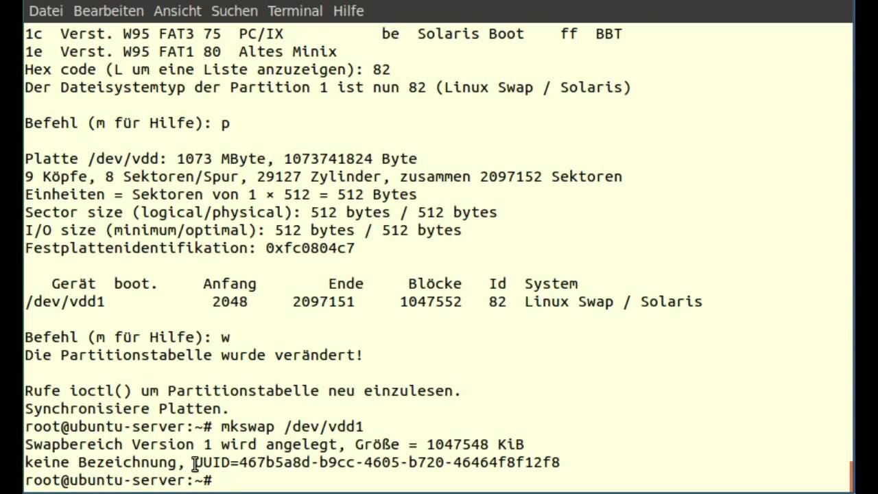 Create an extra SWAP Partition on Linux - YouTube