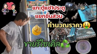 แกะตู้แช่แยกชิ้นส่วน ♻️คำนวนราคาขาย#รีไซเคิล💲#ปลาหลี่108อาชีพ