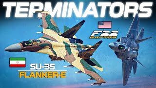 F22 Raptor Vs SU35 FlankerE Dogfight | Digital Combat Simulator | DCS |