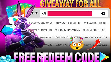 FREE REDEEM CODE TODAY | FREE REDEEM CODE | GOOGLE PLAY REDEEM CODE FREE | REDEEM CODE GIVEAWAY