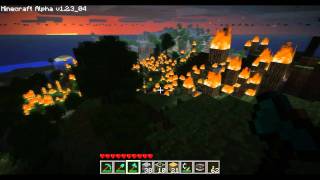 huge minecraft forest fire