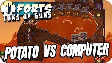 Forts Multiplayer 4v4 Gameplay Mighty Potato VS Super Computer