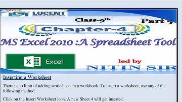 Ms excel 2010 class 9 chapter 4 part 5