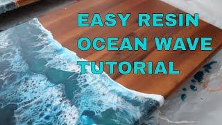 Epoxy Resin Ocean Beach Wave Art/ Step by Step Tutorial /Ocean, Beach, & Movement- cells in waves